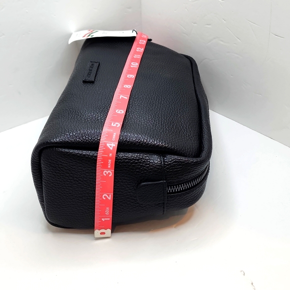 MASSEI, GENUINE LEATHER, MADE IN ITALY, MEN’S TOILETRY BAG, HAND MADE BLACK - Picture 12 of 16